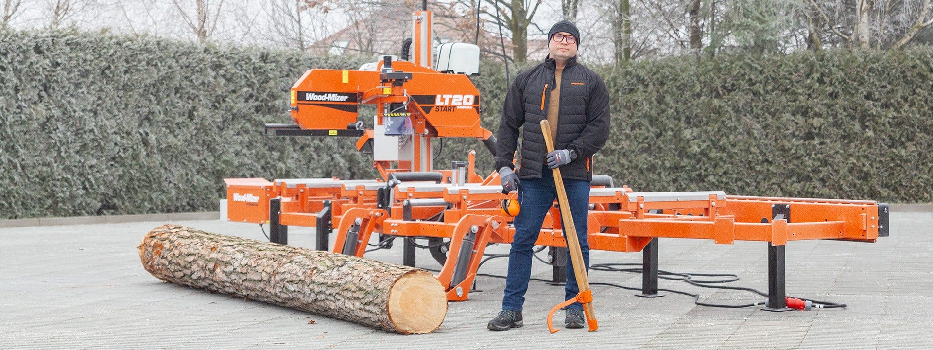 Komplett hydraulik, hög funktionalitet och schysst känsla – Upptäck det nya sågverket Wood-Mizer LT20START