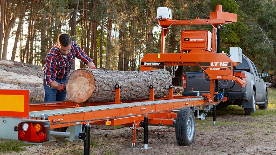 Wood-Mizer LT15 battery powered mobile sawmill